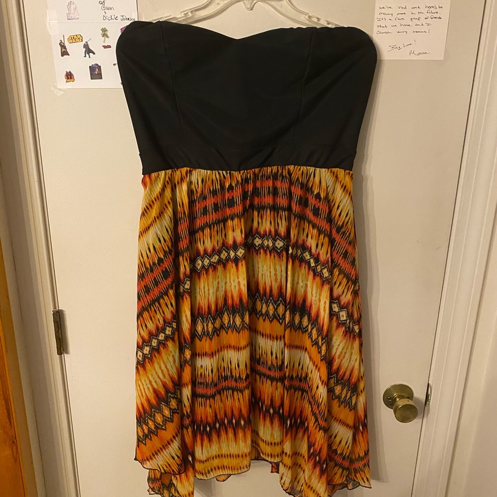 Tube top high low dress